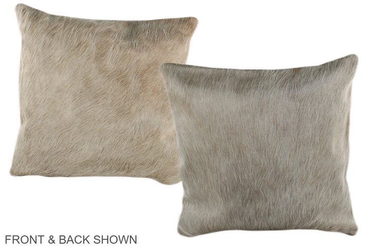 Champagne 16"x16" Brazilian Cowhide Pillow #A36367 by Hudson Hides