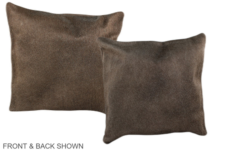Taupe 16"x16" Brazilian Cowhide Pillow #A36370 by Hudson Hides