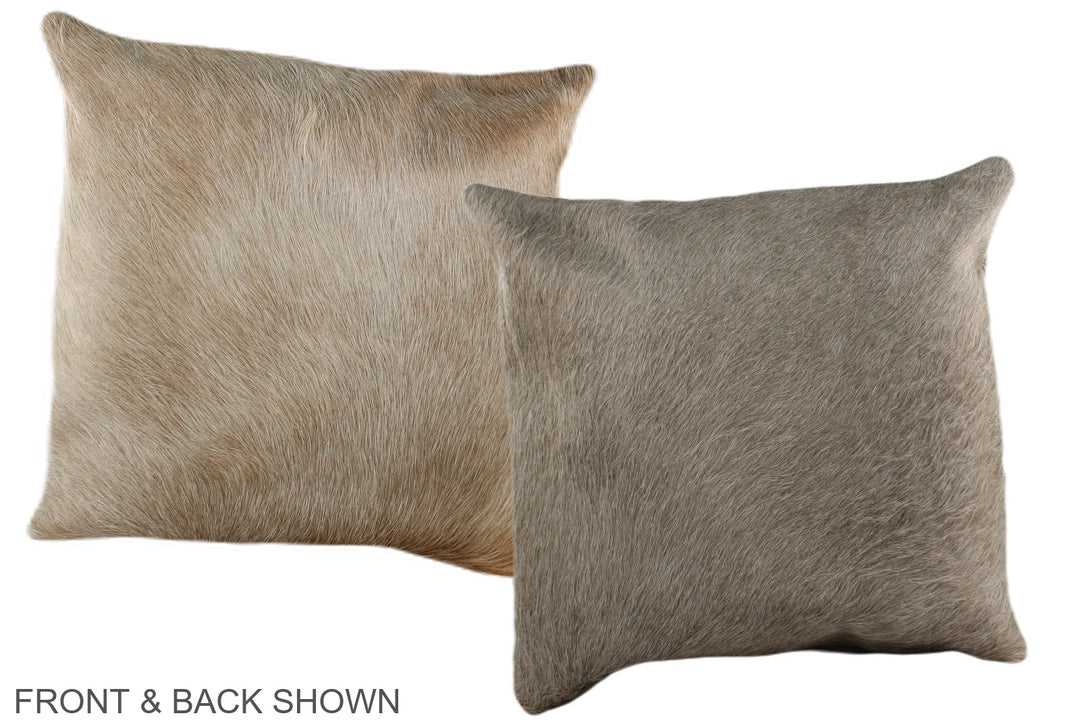 Champagne 16"x16" Brazilian Cowhide Pillow #A36372 by Hudson Hides
