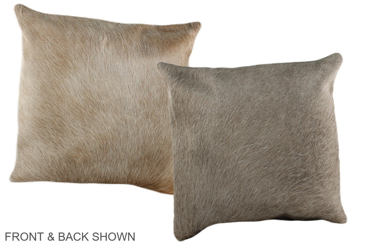 Champagne 16"x16" Brazilian Cowhide Pillow #A36372 by Hudson Hides