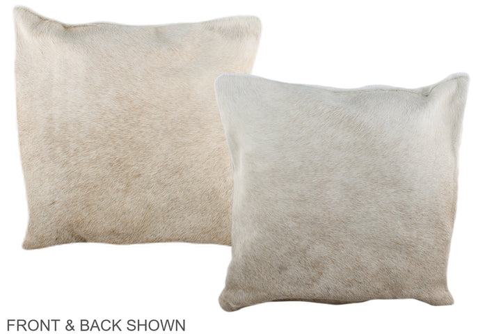 Grey with Beige 16"x16" Brazilian Cowhide Pillow #A36378 by Hudson Hides