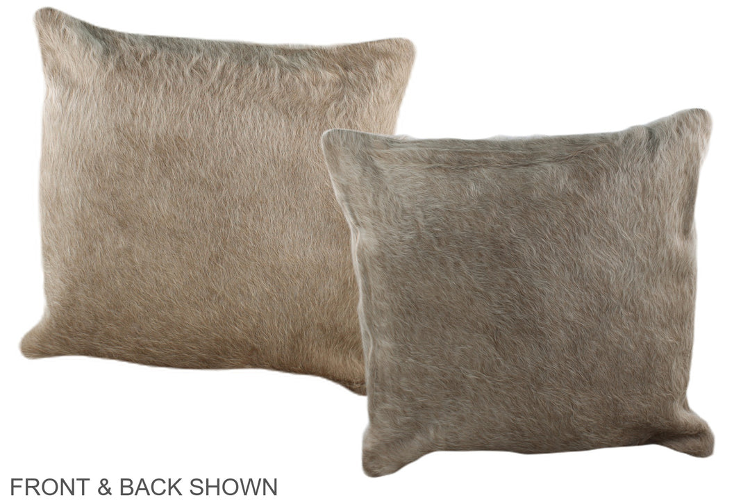 Champagne 16"x16" Brazilian Cowhide Pillow #A36380 by Hudson Hides