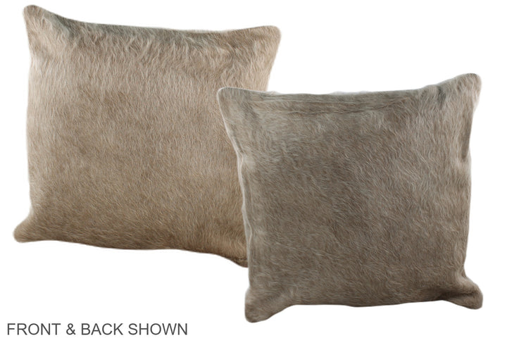 Champagne 16"x16" Brazilian Cowhide Pillow #A36380 by Hudson Hides