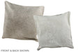 Grey 16"x16" Brazilian Cowhide Pillow #A36381 by Hudson Hides