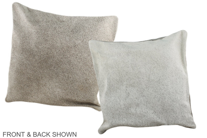 Grey 16"x16" Brazilian Cowhide Pillow #A36381 by Hudson Hides