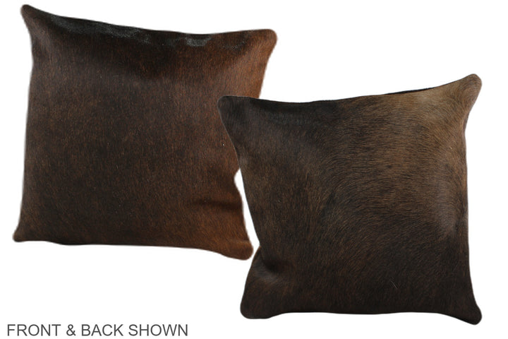 Chocolate 16"x16" Brazilian Cowhide Pillow #A36382 by Hudson Hides