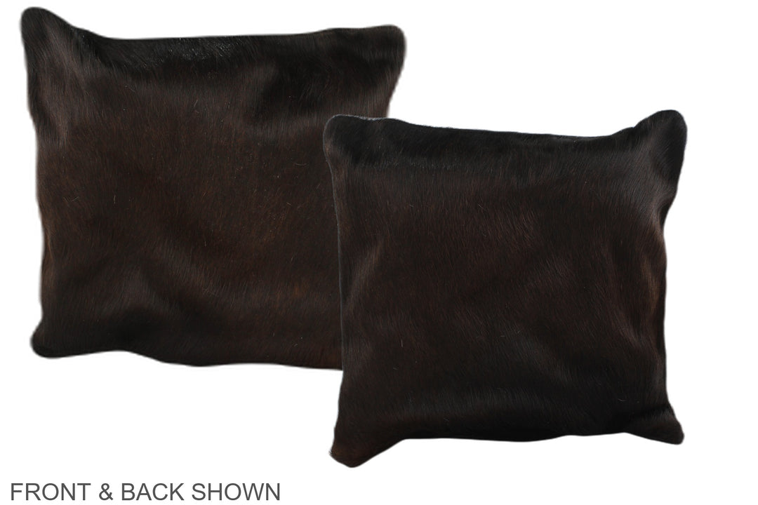 Chocolate 16"x16" Brazilian Cowhide Pillow #A36385 by Hudson Hides