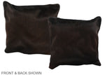 Chocolate 16"x16" Brazilian Cowhide Pillow #A36385 by Hudson Hides