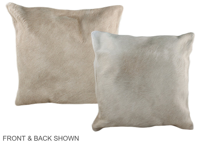 Champagne 16"x16" Brazilian Cowhide Pillow #A36386 by Hudson Hides