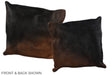 Chocolate 16"x16" Brazilian Cowhide Pillow #A36387 by Hudson Hides