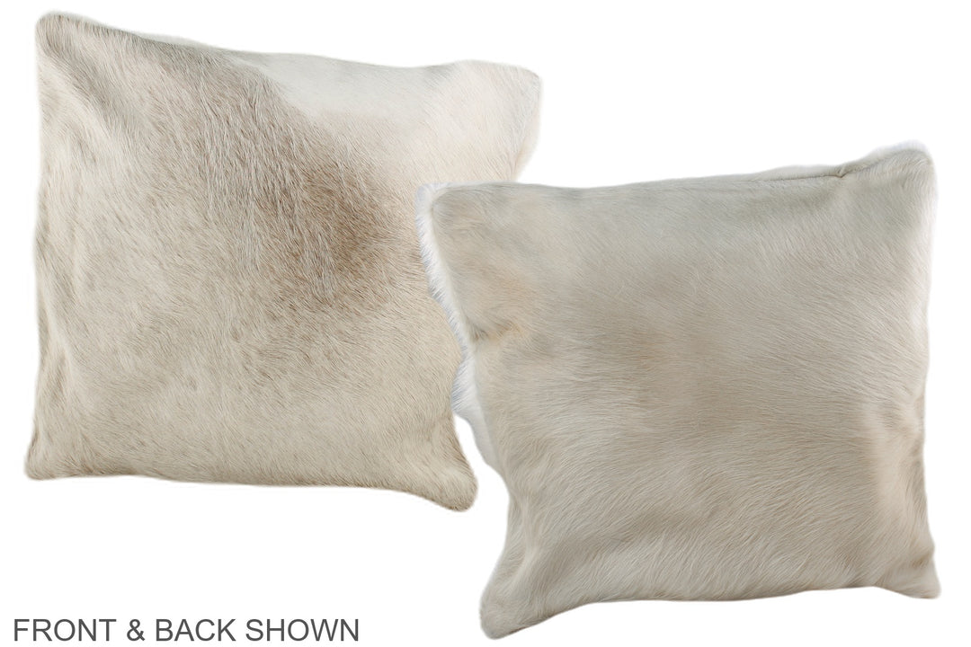 Champagne 16"x16" Brazilian Cowhide Pillow #A36388 by Hudson Hides