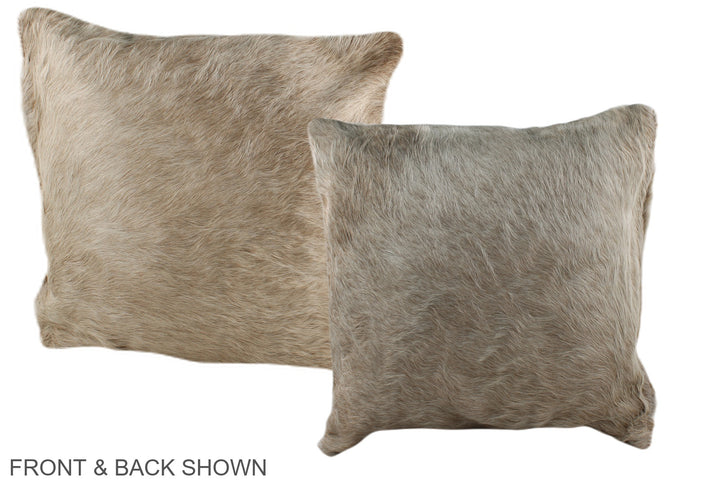Champagne 16"x16" Brazilian Cowhide Pillow #A36390 by Hudson Hides