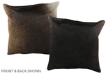 Chocolate 16"x16" Brazilian Cowhide Pillow #A36391 by Hudson Hides