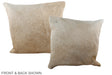 Grey with Beige 16"x16" Brazilian Cowhide Pillow #A36392 by Hudson Hides