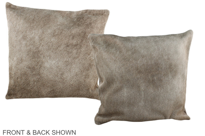 Champagne 16"x16" Brazilian Cowhide Pillow #A36394 by Hudson Hides