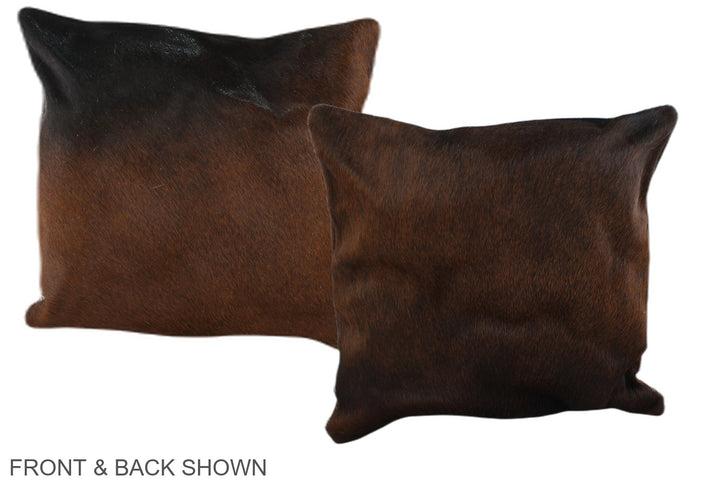 Chocolate 16"x16" Brazilian Cowhide Pillow #A36398 by Hudson Hides