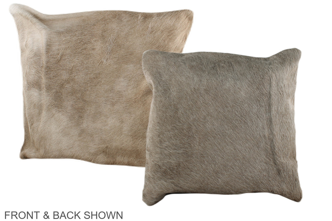 Champagne 16"x16" Brazilian Cowhide Pillow #A36399 by Hudson Hides