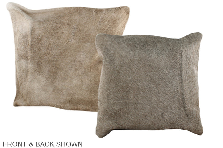 Champagne 16"x16" Brazilian Cowhide Pillow #A36399 by Hudson Hides
