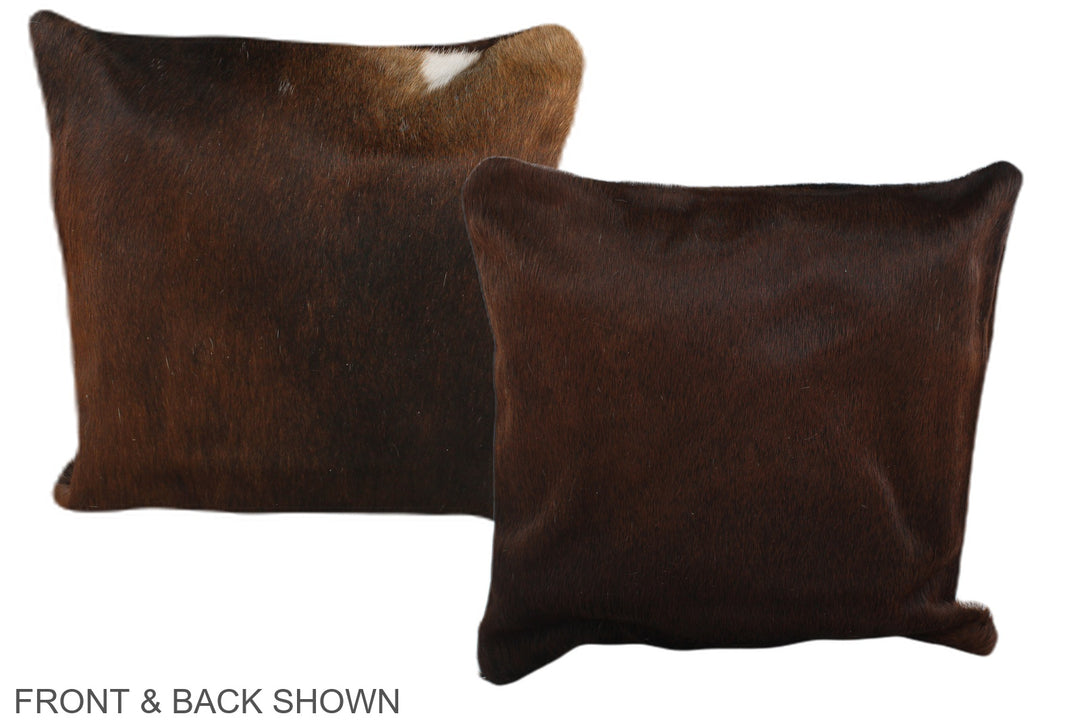 Chocolate 16"x16" Brazilian Cowhide Pillow #A36404 by Hudson Hides