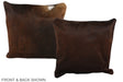 Chocolate 16"x16" Brazilian Cowhide Pillow #A36404 by Hudson Hides