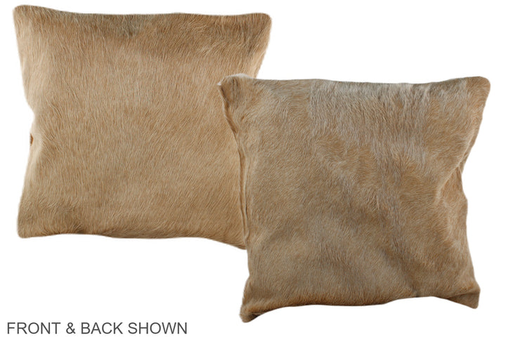 Beige 16"x16" Brazilian Cowhide Pillow #A36405 by Hudson Hides