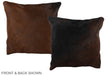 Chocolate 16"x16" Brazilian Cowhide Pillow #A36406 by Hudson Hides