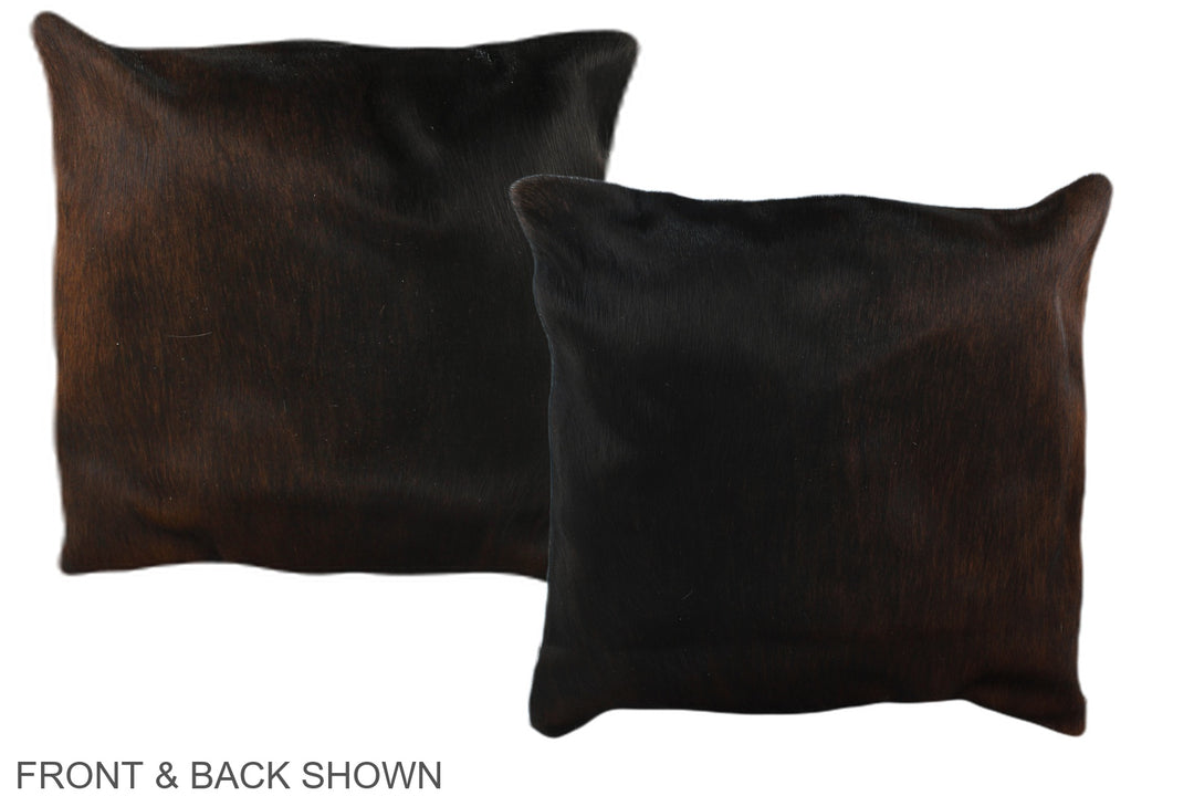 Chocolate 16"x16" Brazilian Cowhide Pillow #A36408 by Hudson Hides