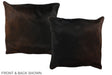 Chocolate 16"x16" Brazilian Cowhide Pillow #A36408 by Hudson Hides