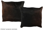 Chocolate 16"x16" Brazilian Cowhide Pillow #A36408 by Hudson Hides