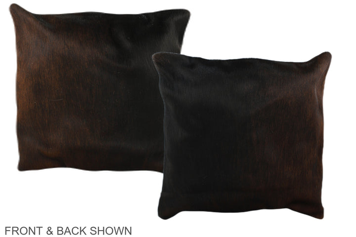 Chocolate 16"x16" Brazilian Cowhide Pillow #A36408 by Hudson Hides
