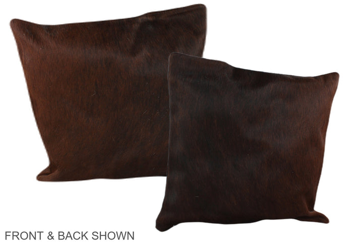 Chocolate 16"x16" Brazilian Cowhide Pillow #A36415 by Hudson Hides