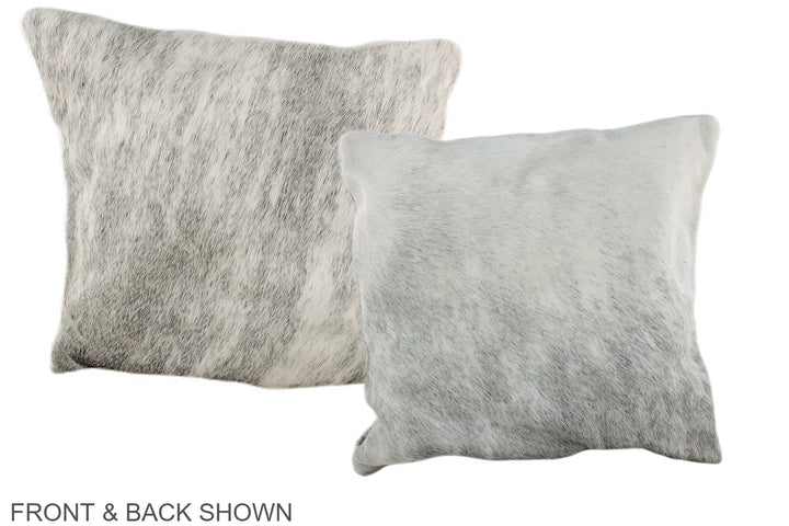 Grey 16"x16" Brazilian Cowhide Pillow #A36423 by Hudson Hides