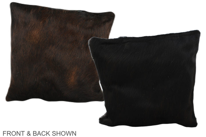 Chocolate 16"x16" Brazilian Cowhide Pillow #A36424 by Hudson Hides