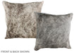 Grey 16"x16" Brazilian Cowhide Pillow #A36426 by Hudson Hides