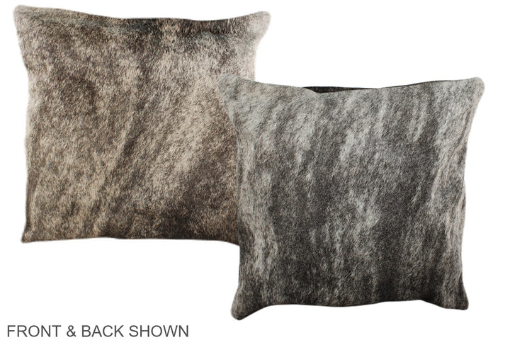 Grey 16"x16" Brazilian Cowhide Pillow #A36432 by Hudson Hides