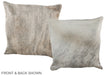 Grey 16"x16" Brazilian Cowhide Pillow #A36434 by Hudson Hides