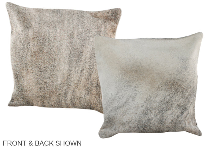 Grey 16"x16" Brazilian Cowhide Pillow #A36434 by Hudson Hides
