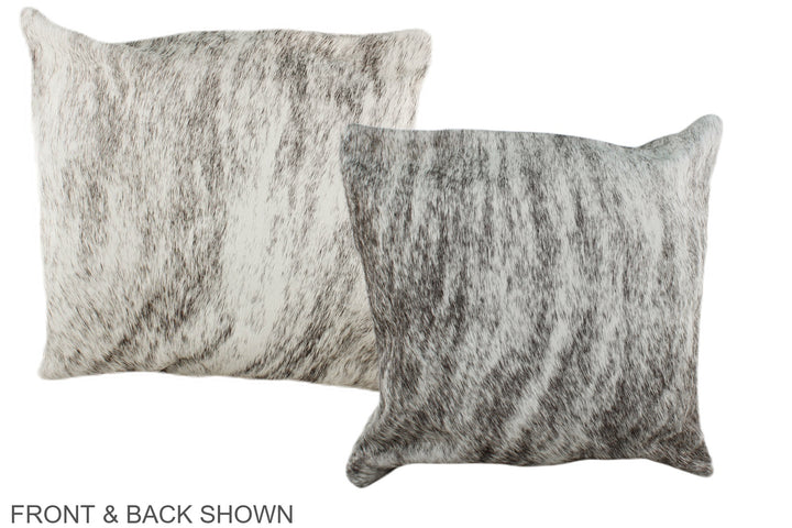 Grey 16"x16" Brazilian Cowhide Pillow #A36436 by Hudson Hides