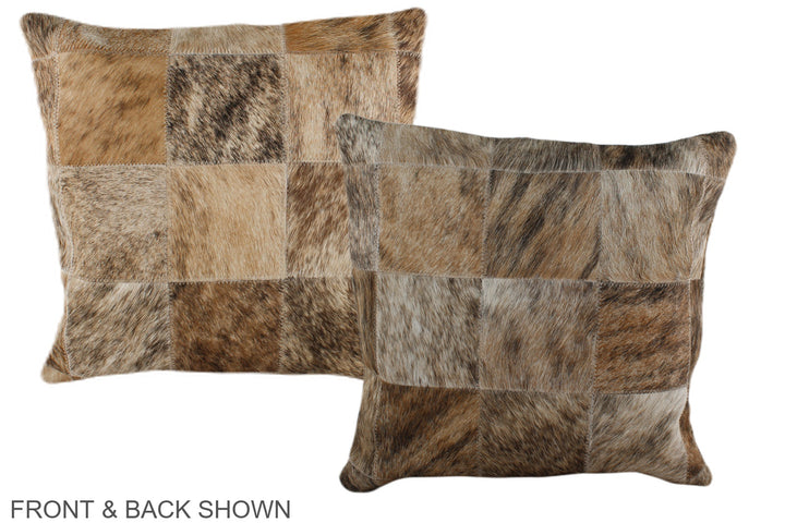 Patchwork 16"x16" Brazilian Cowhide Pillow #A36438 by Hudson Hides