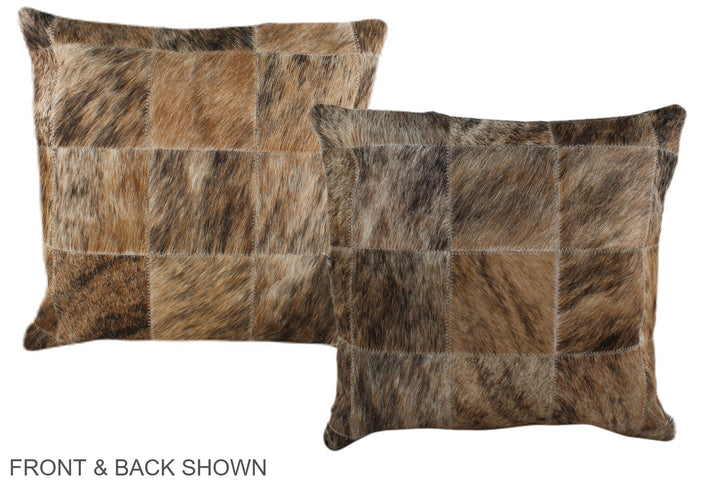 Patchwork 16"x16" Brazilian Cowhide Pillow #A36440 by Hudson Hides