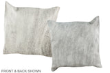Grey 16"x16" Brazilian Cowhide Pillow #A36443 by Hudson Hides