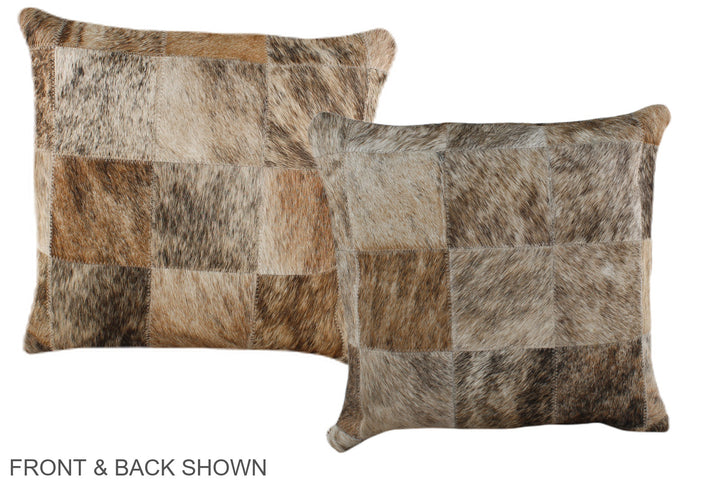 Patchwork 16"x16" Brazilian Cowhide Pillow #A36446 by Hudson Hides