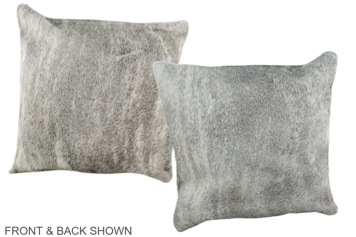 Grey 16"x16" Brazilian Cowhide Pillow #A36452 by Hudson Hides