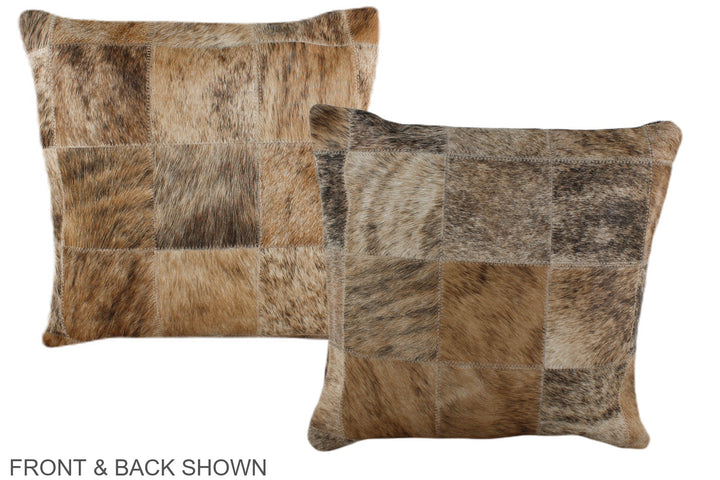 Patchwork 16"x16" Brazilian Cowhide Pillow #A36454 by Hudson Hides