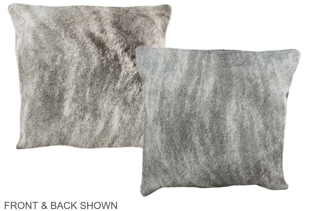 Grey 16"x16" Brazilian Cowhide Pillow #A36455 by Hudson Hides