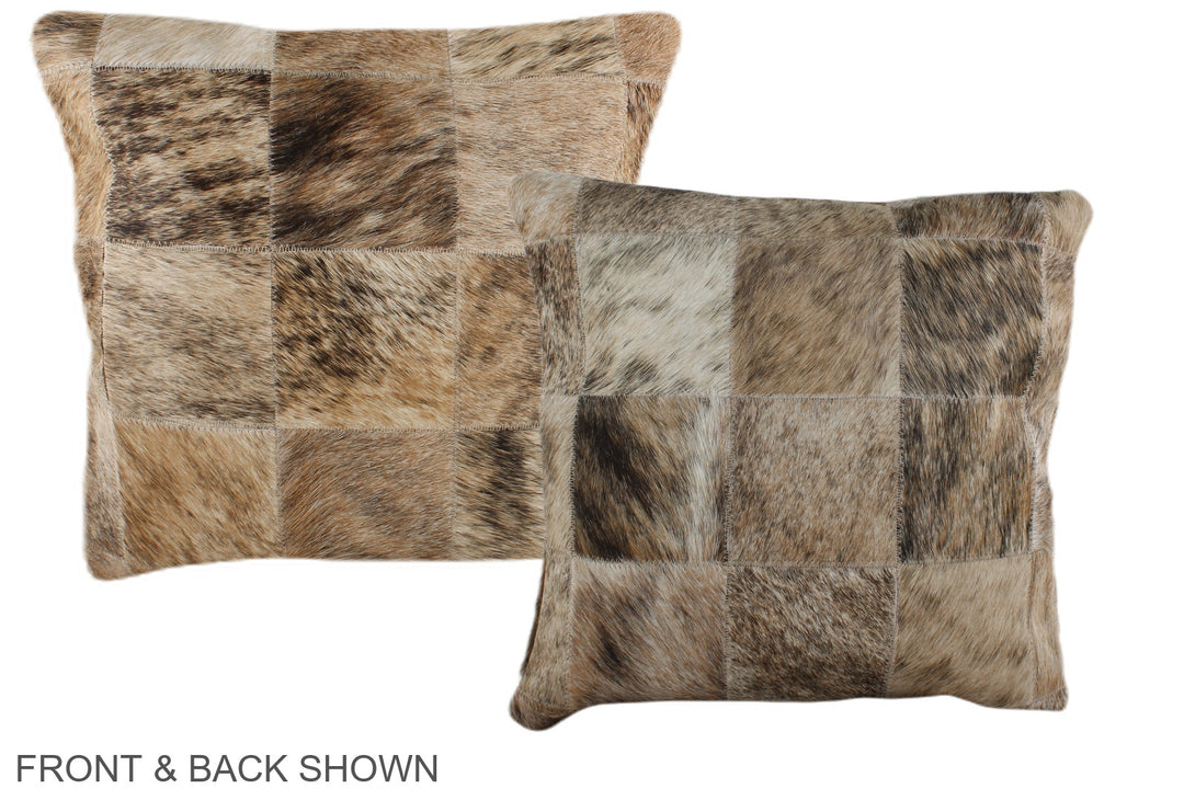 Patchwork 16"x16" Brazilian Cowhide Pillow #A36456 by Hudson Hides