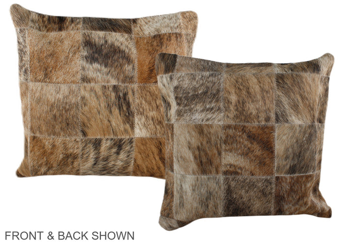 Patchwork 16"x16" Brazilian Cowhide Pillow #A36458 by Hudson Hides