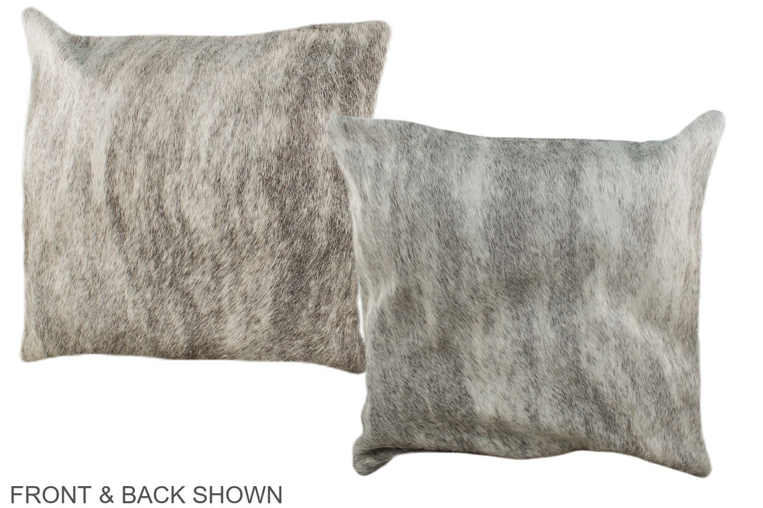 Grey 16"x16" Brazilian Cowhide Pillow #A36459 by Hudson Hides