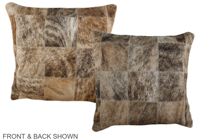 Patchwork 16"x16" Brazilian Cowhide Pillow #A36461 by Hudson Hides