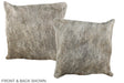 Grey 16"x16" Brazilian Cowhide Pillow #A36462 by Hudson Hides